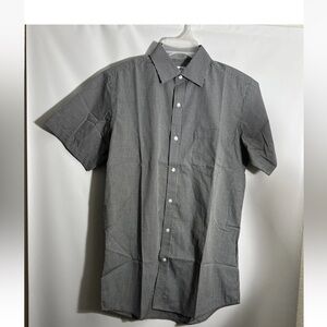 Affinity Apparel mens shirt Button-Up size Medium Shirt   Black/White Tiny Check